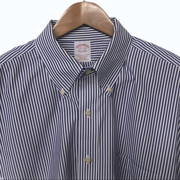 Brooks Brothers Other - BROOKS BROTHERS Non-Iron 17.5 - 6/7 Blue & White
